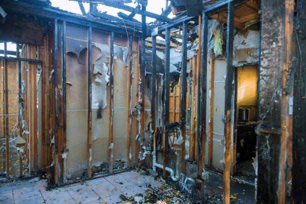 Professional Soot Cleanup technician working in Parker City, IN